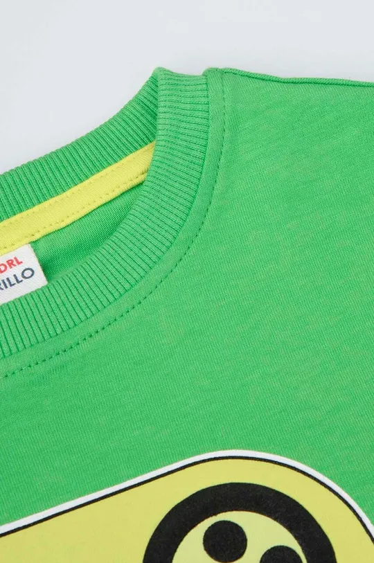 zelená Detská bavlnená košeľa s dlhým rukávom Coccodrillo