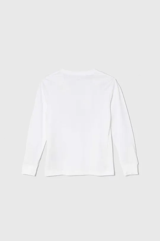 Βαμβακερή μπλούζα με μακριά μανίκια Converse λευκό