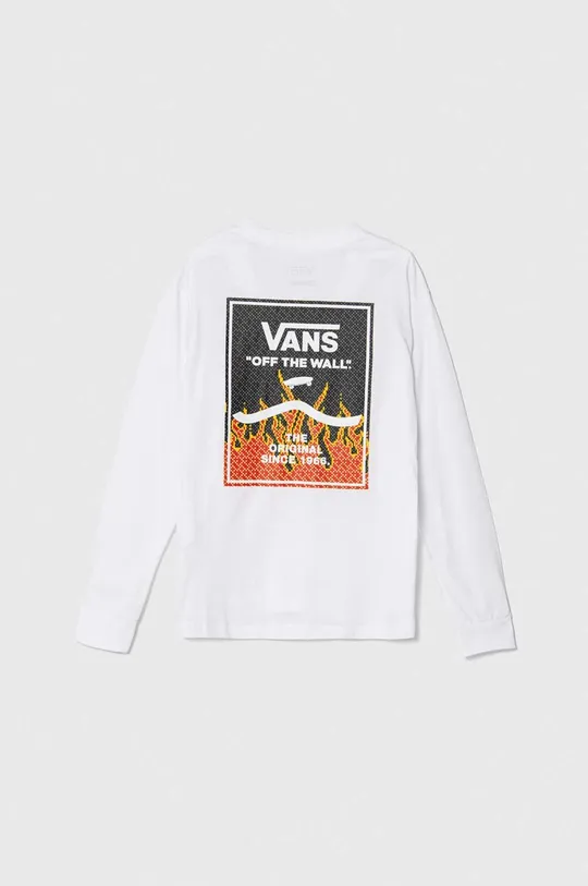 biela Detská bavlnená košeľa s dlhým rukávom Vans PRINT BOX 2.0 LS BOYS Chlapčenský