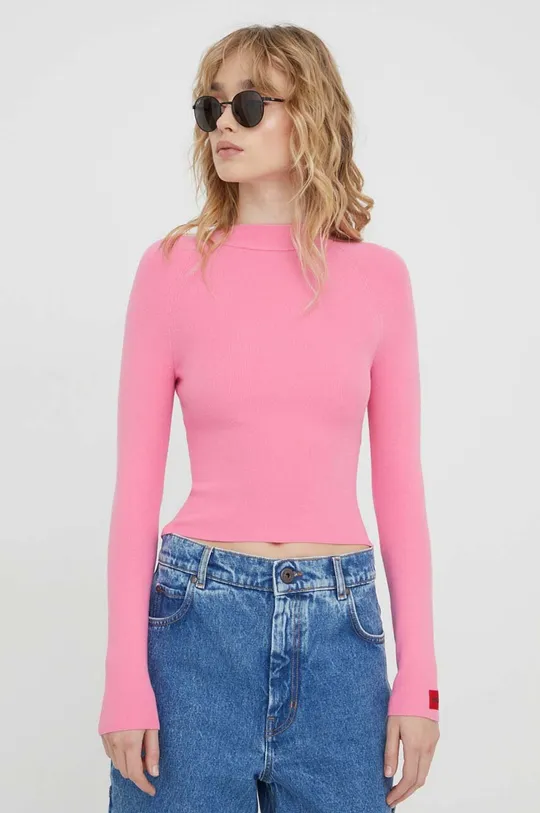 rosa HUGO maglione Donna