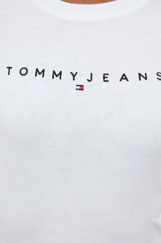 Bombažna majica z dolgimi rokavi Tommy Jeans Ženski
