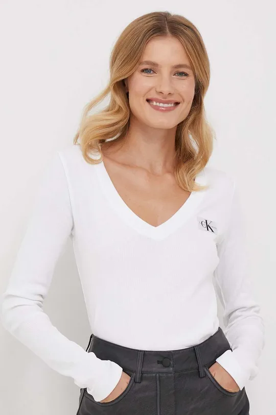 λευκό Longsleeve Calvin Klein Jeans Γυναικεία