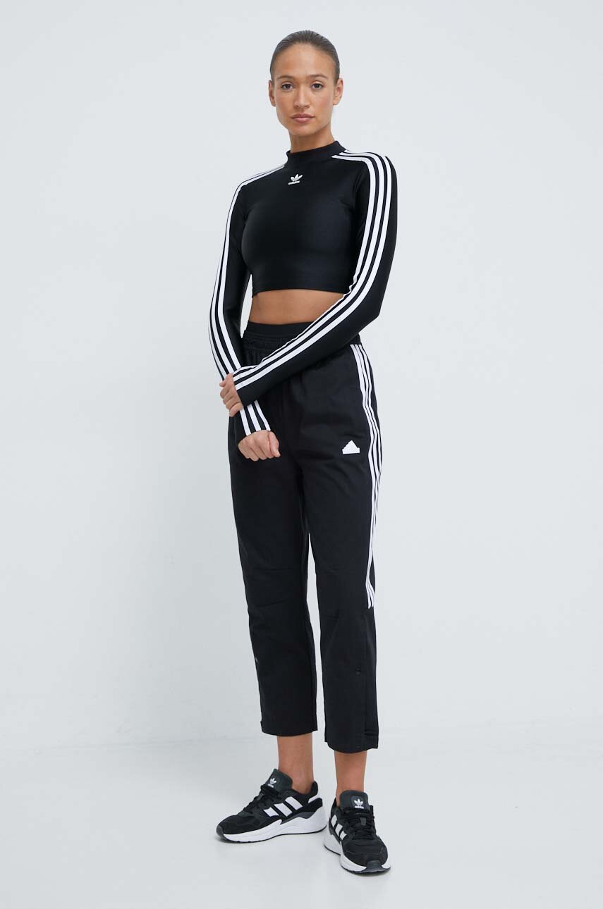Лонгслив adidas Originals женский цвет чёрный | ANSWEAR.ua