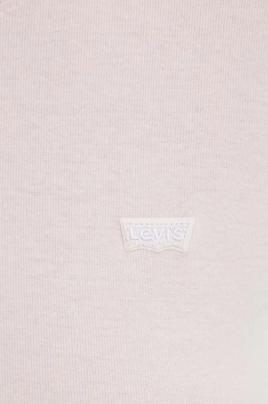 ružová Bavlnené tričko s dlhým rukávom Levi's