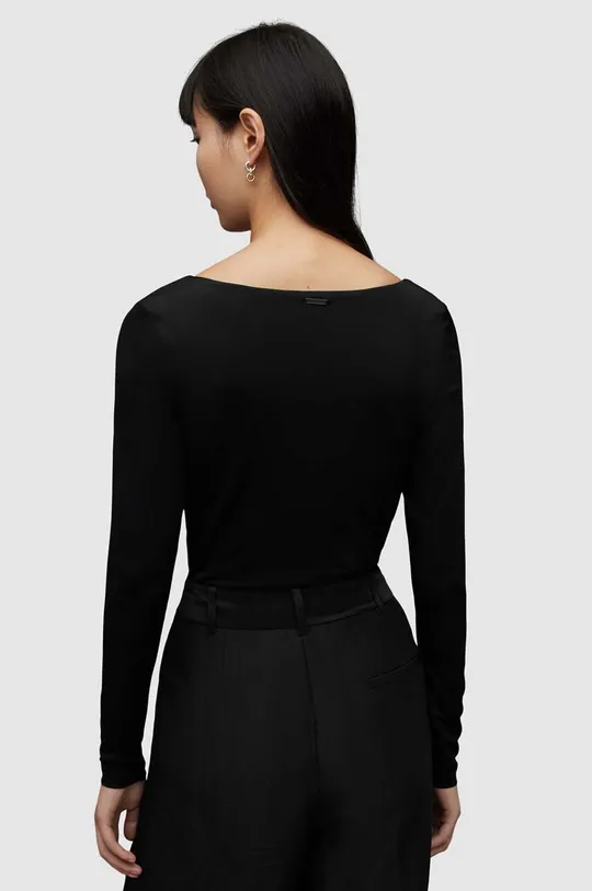 čierna Tričko s dlhým rukávom AllSaints Katlyn