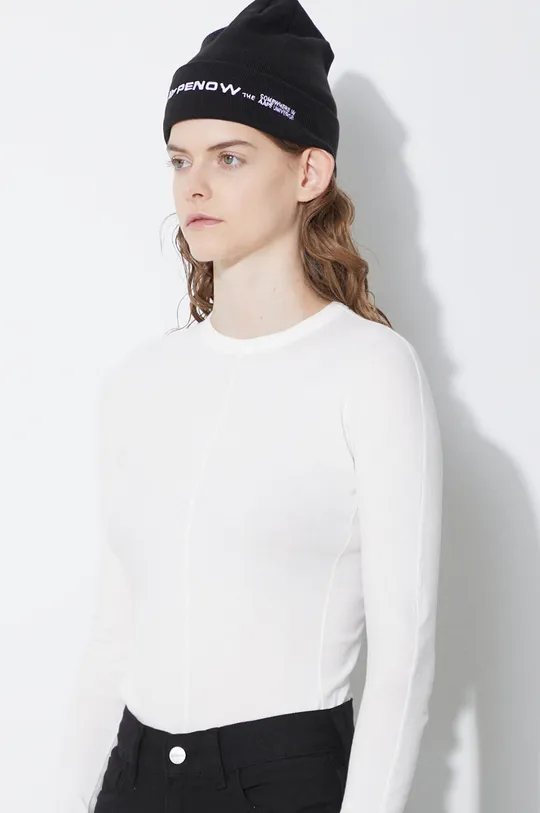 bianco Y-3 top a maniche lunghe in cotone Fitted SS Tee