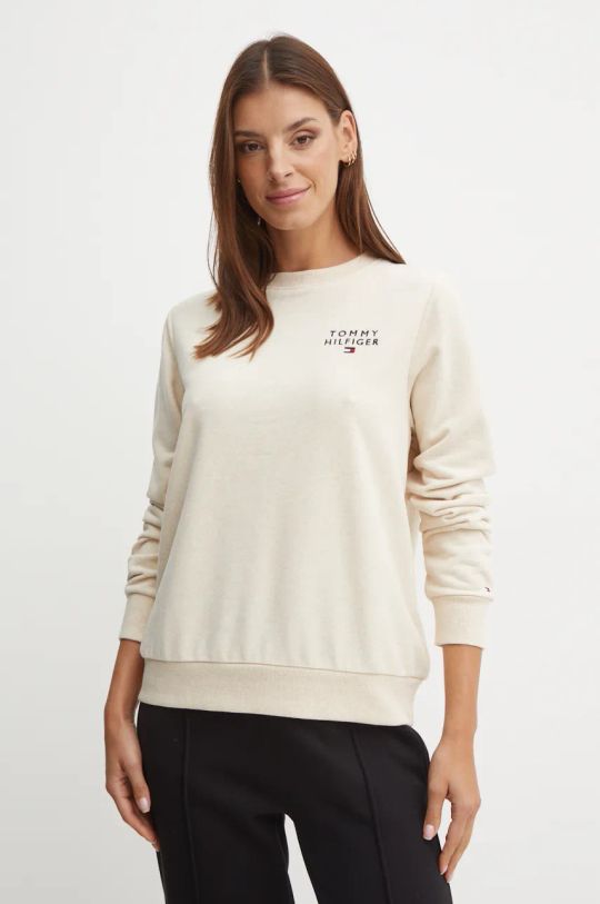 Tommy Hilfiger bluza lounge pozostałe beżowy UW0UW04521