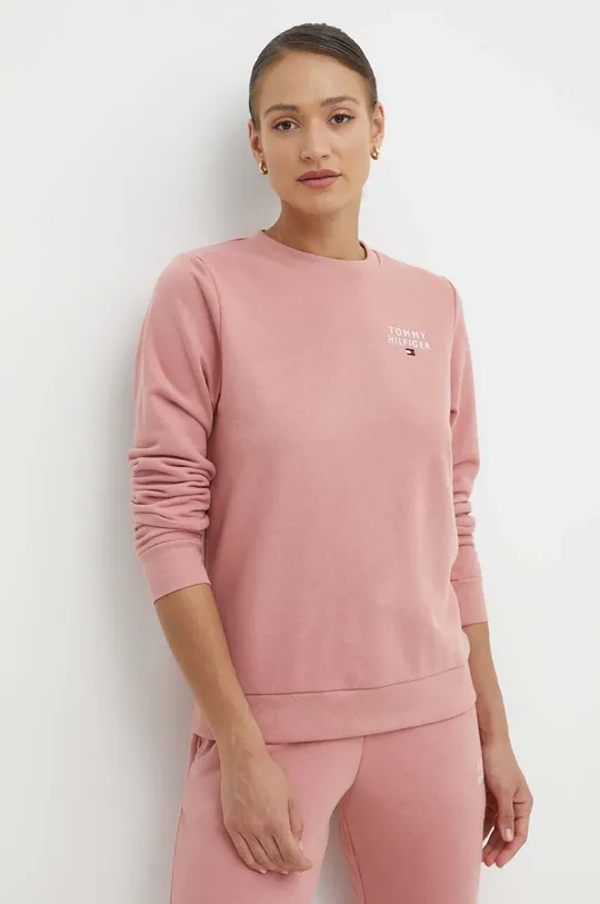 rózsaszín Tommy Hilfiger kapucnis pulcsi otthoni viseletre Női