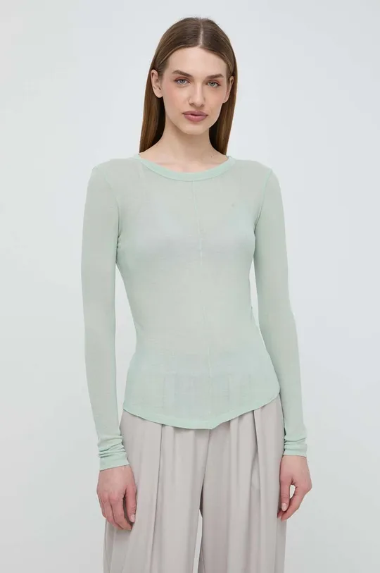 πράσινο Βαμβακερή μπλούζα με μακριά μανίκια Weekend Max Mara x Arthur Arbesser Γυναικεία