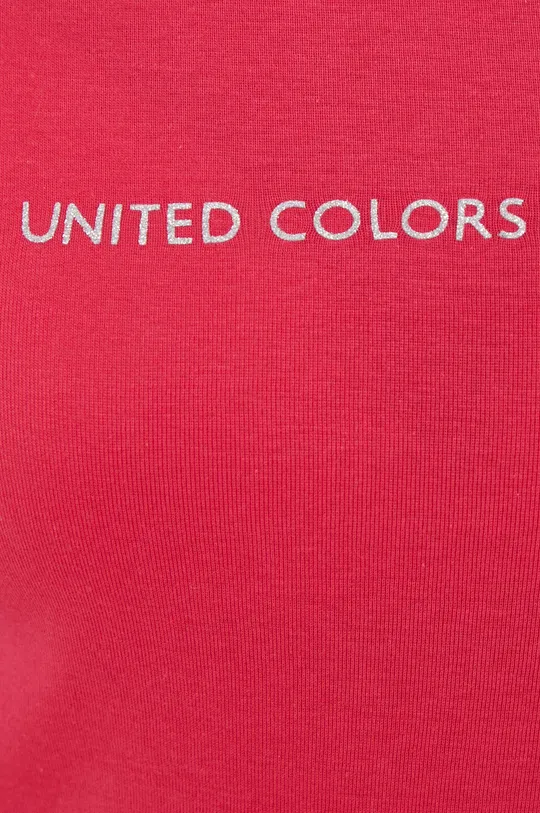 Bombažna majica z dolgimi rokavi United Colors of Benetton Ženski