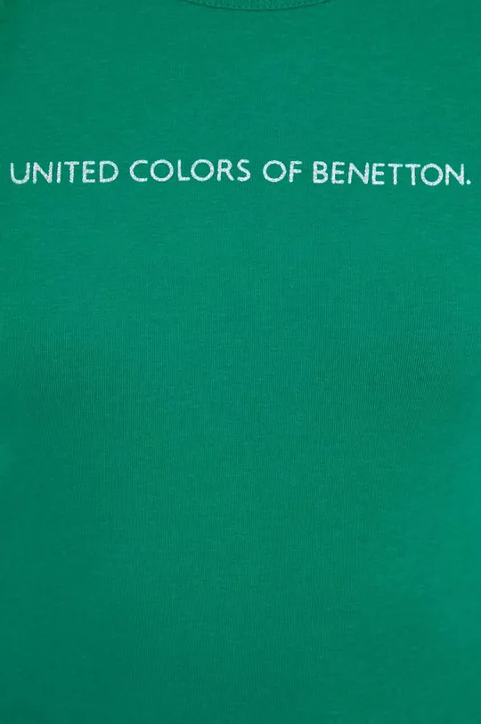 Βαμβακερή μπλούζα με μακριά μανίκια United Colors of Benetton Γυναικεία