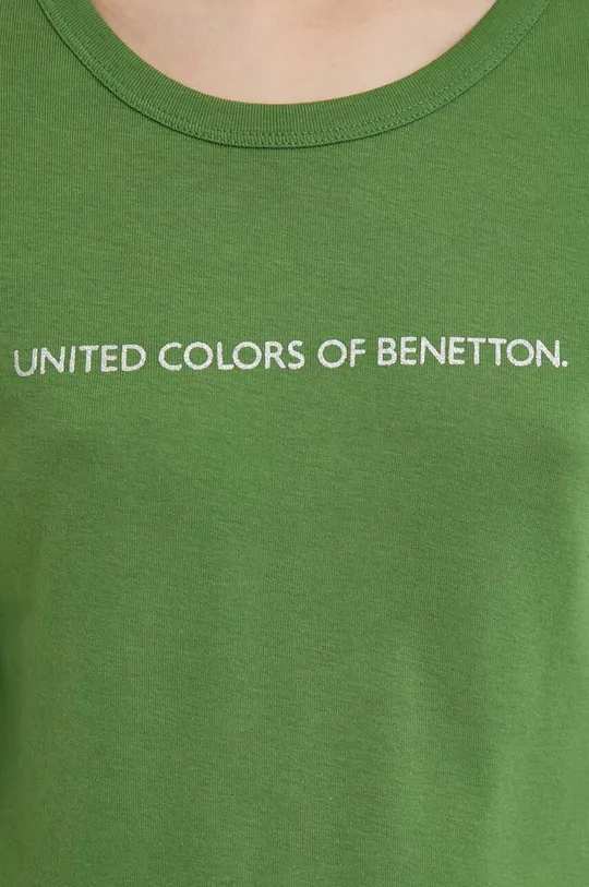 Bavlnené tričko s dlhým rukávom United Colors of Benetton Dámsky