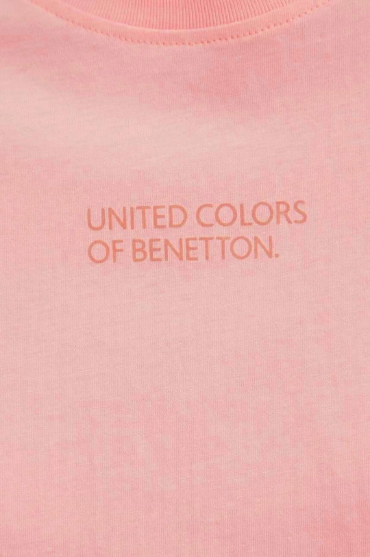 Homewear pamučna majica dugih rukava United Colors of Benetton 30963M04S roza