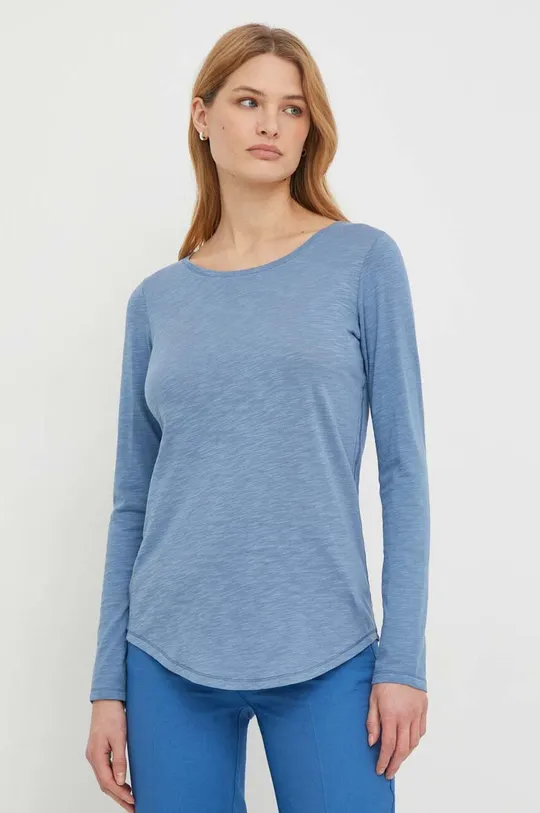 modra Majica z dolgimi rokavi Sisley Ženski