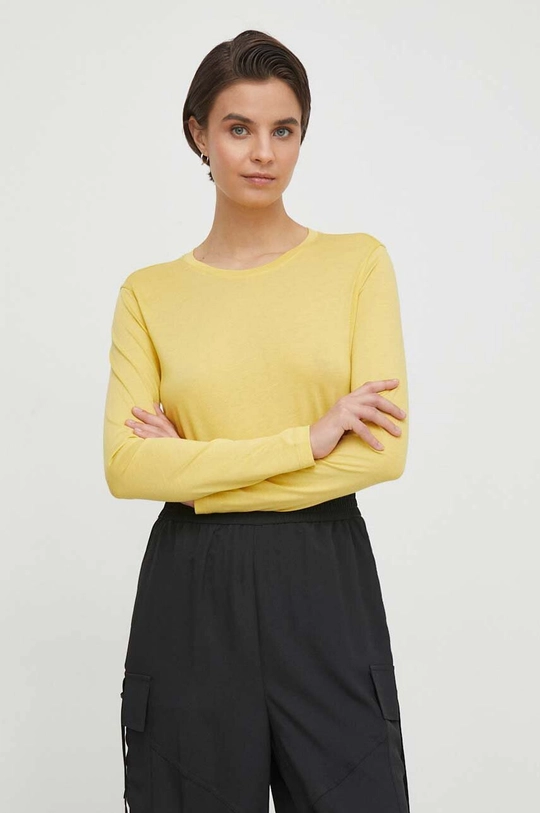 giallo Sisley camicia a maniche lunghe