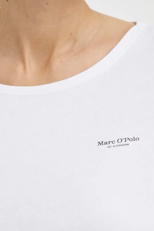 Bombažna majica z dolgimi rokavi Marc O'Polo Ženski