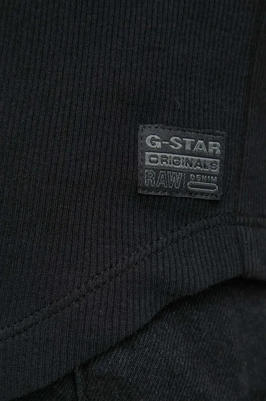 čierna Bavlnené tričko s dlhým rukávom G-Star Raw