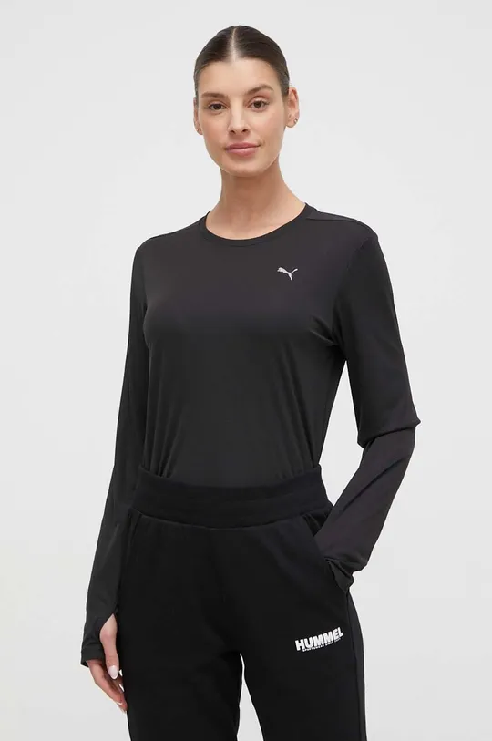 μαύρο Μακρυμάνικο μπλουζάκι για τρέξιμο Puma Favourite Favourite Γυναικεία