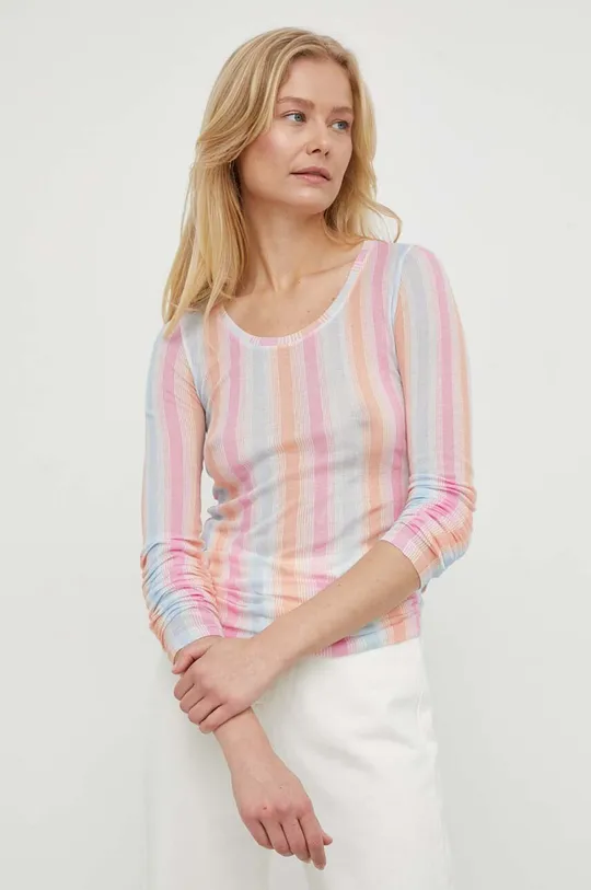 πολύχρωμο Βαμβακερή μπλούζα με μακριά μανίκια American Vintage Γυναικεία