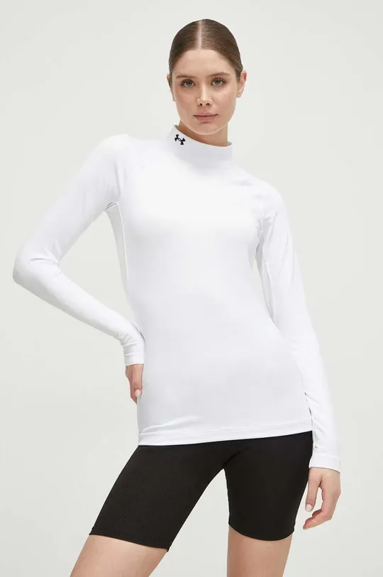 biały Under Armour longsleeve treningowy ColdGear Authentics Damski