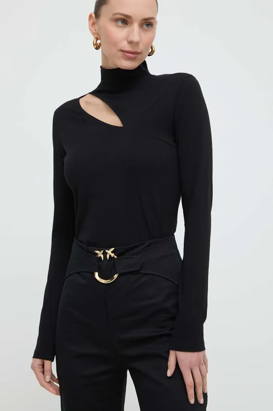 črna Majica z dolgimi rokavi Karl Lagerfeld Ženski