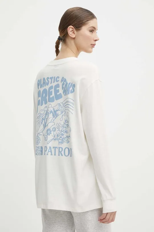 μπεζ Βαμβακερή μπλούζα με μακριά μανίκια The North Face Γυναικεία