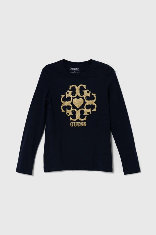 granatowy Guess longsleeve dziecięcy Dziewczęcy