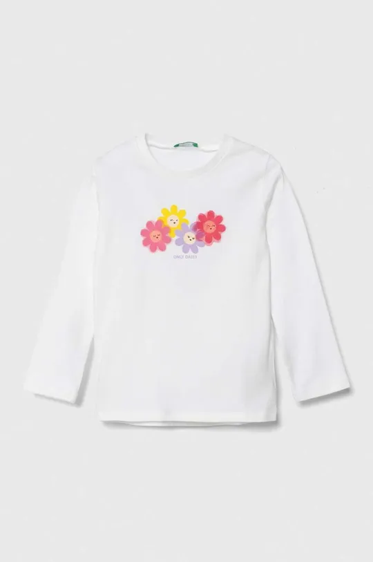 λευκό Παιδικό βαμβακερό μακρυμάνικο United Colors of Benetton Για κορίτσια