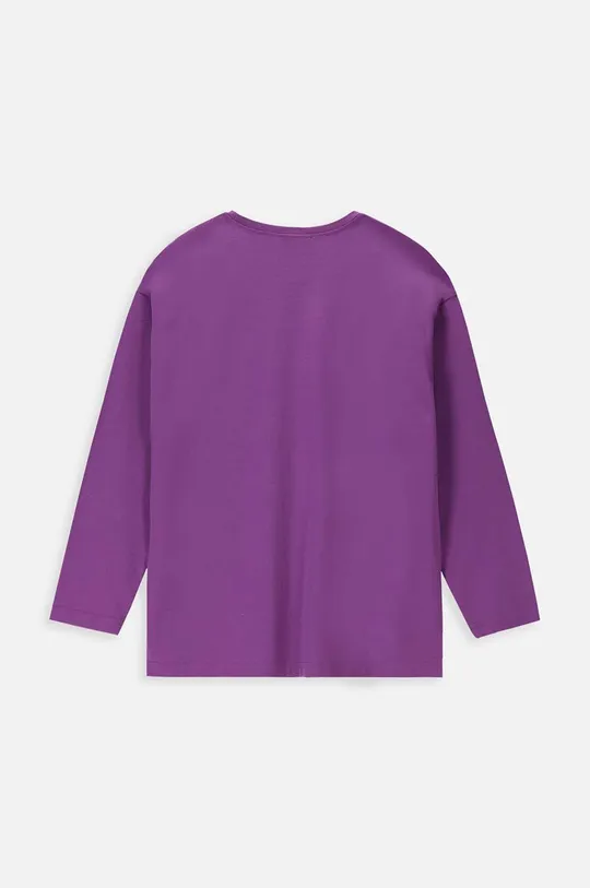 Otroška dolga majica Coccodrillo vijolična