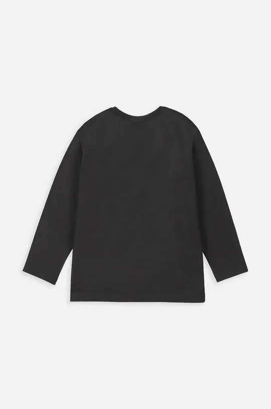 Otroška dolga majica Coccodrillo črna