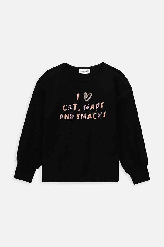 czarny Coccodrillo longsleeve dziecięcy Dziewczęcy