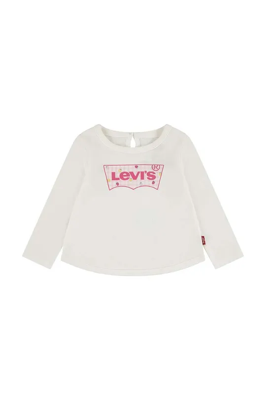 bež Pamučna majica dugih rukava za bebe Levi's LVG CURVED HEM LS TEE Za djevojčice