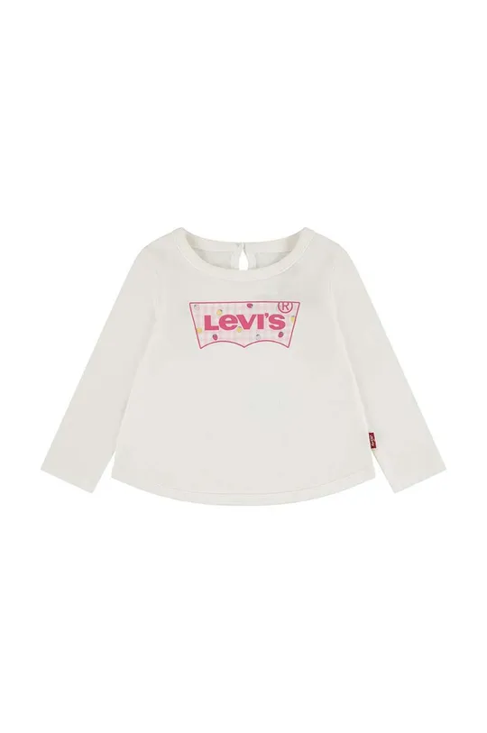 μπεζ Βρεφικό βαμβακερό μακρυμάνικο Levi's LVG CURVED HEM LS TEE Για κορίτσια