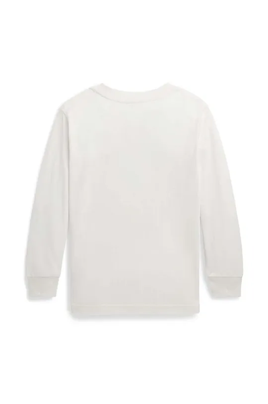 Otroška bombažna majica z dolgimi rokavi Polo Ralph Lauren bela