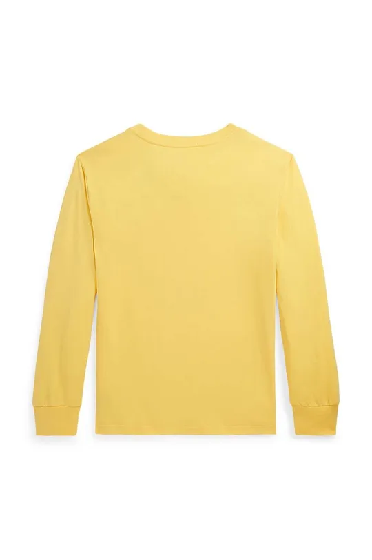 Otroška bombažna majica z dolgimi rokavi Polo Ralph Lauren rumena