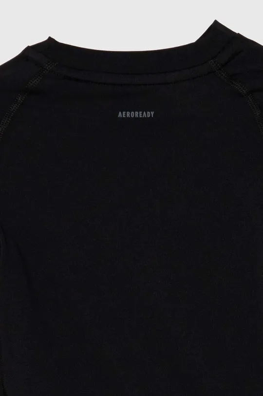 čierna Detské tričko s dlhým rukávom adidas