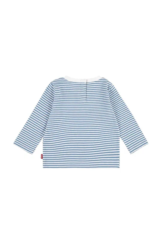 Дитячий бавовняний лонгслів Levi's LVB STRIPE BATWING LONG SLEEVE зелений