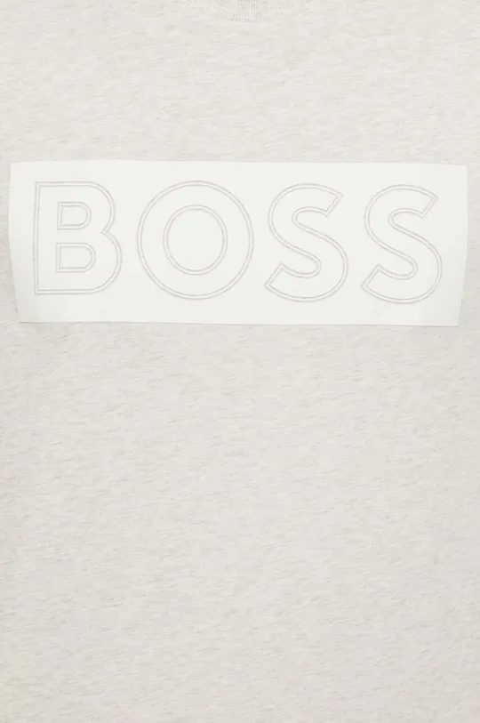 sivá Bavlnené tričko s dlhým rukávom Boss Green