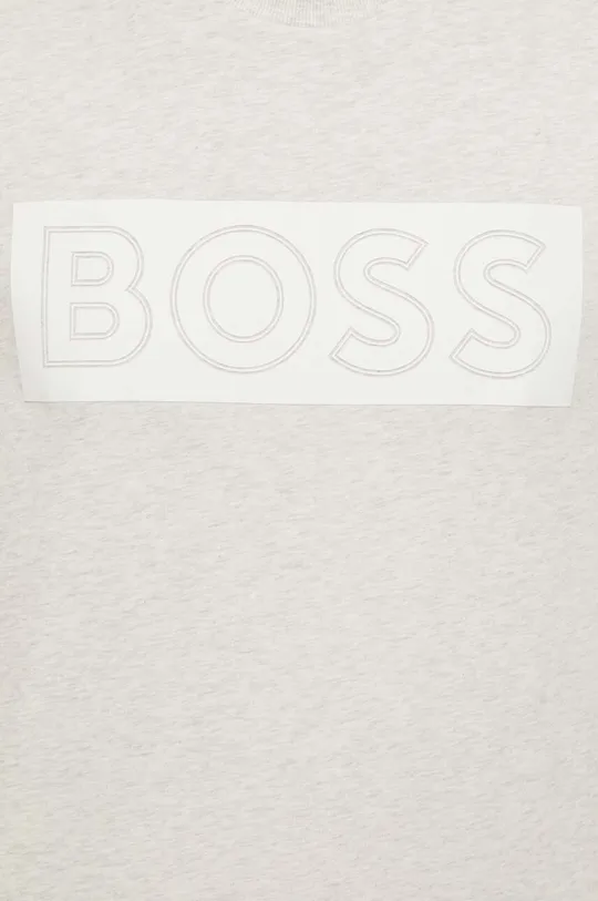 серый Хлопковый лонгслив Boss Green