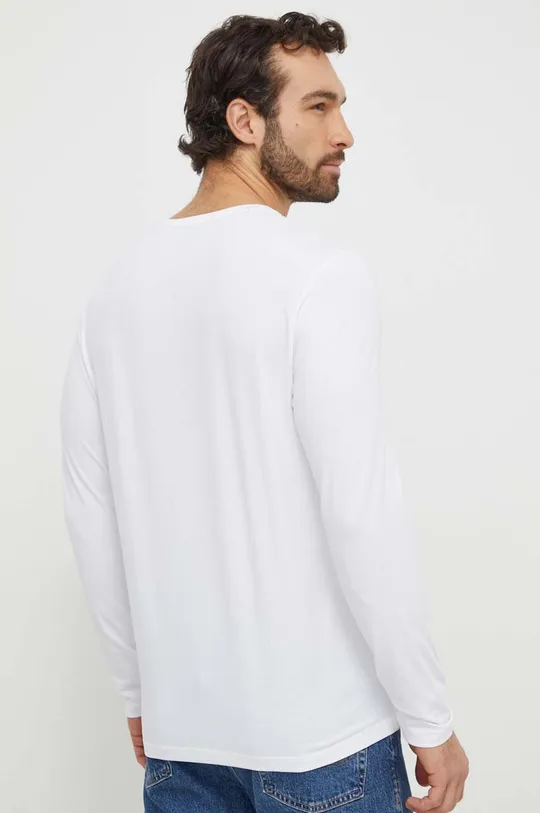 Tričko s dlhým rukávom BOSS biela