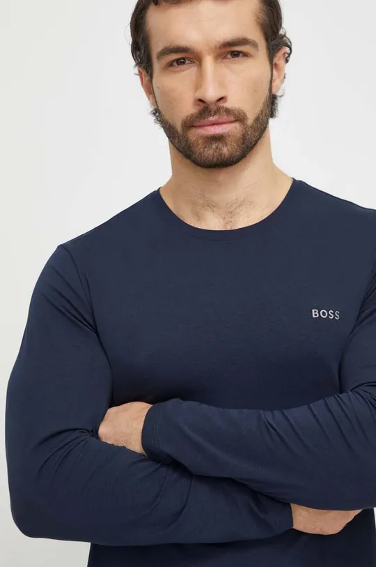 mornarsko plava Homewear majica dugih rukava BOSS Muški