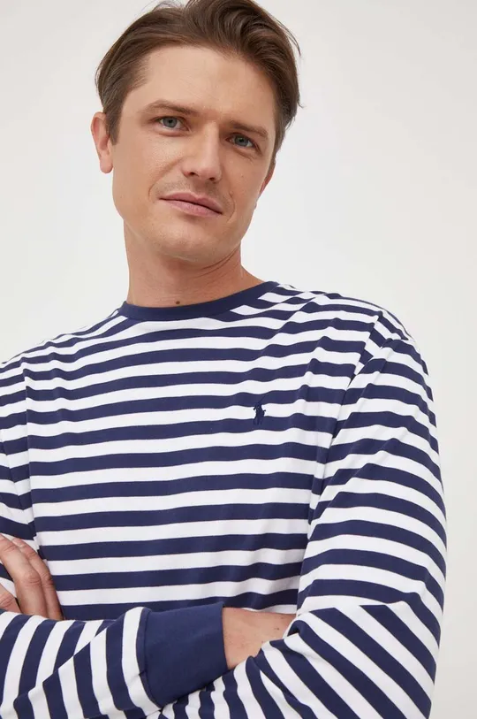 mornarsko plava Pamučna majica dugih rukava Polo Ralph Lauren