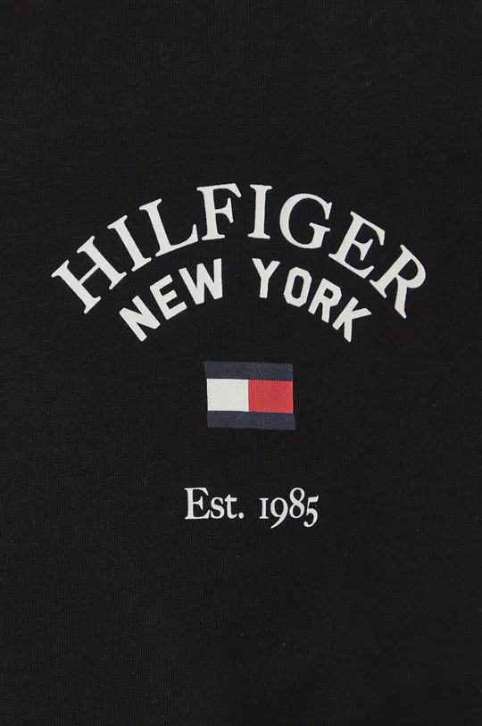μαύρο Βαμβακερή μπλούζα με μακριά μανίκια Tommy Hilfiger