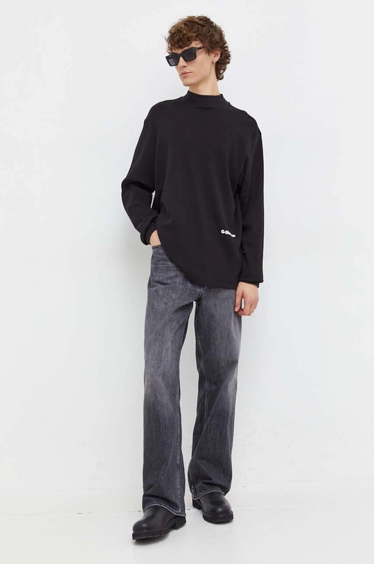 G-Star Raw longsleeve bawełniany czarny