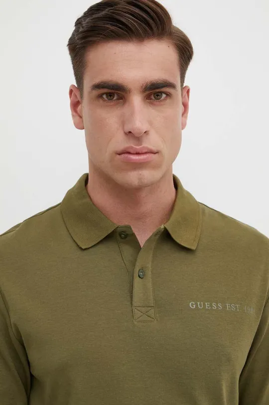 zelená Tričko s dlhým rukávom Guess OLIVER