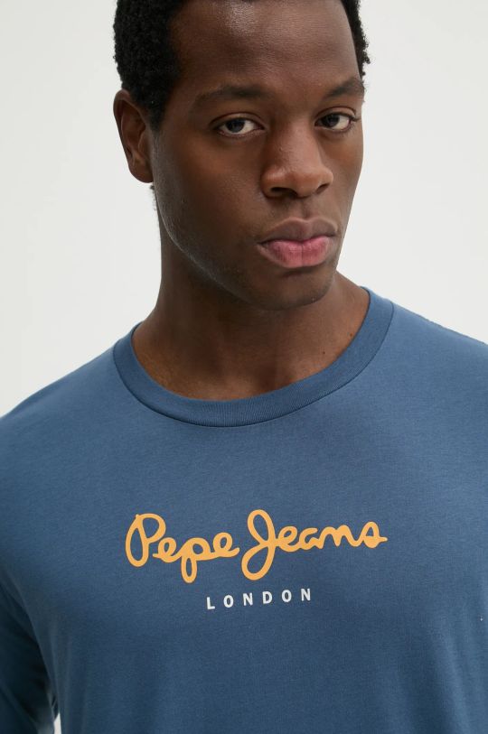 Памучна тениска Pepe Jeans Eggo син PM508209