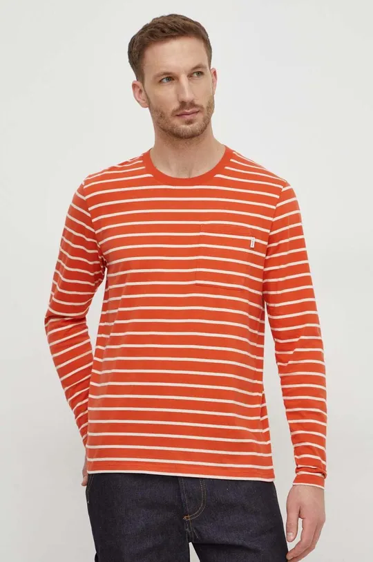 oranžna Bombažna majica z dolgimi rokavi Pepe Jeans Costa Moški