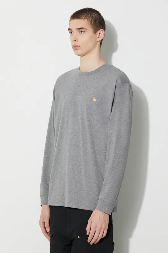 gray Carhartt WIP cotton longsleeve top Longsleeve Chase T-Shirt