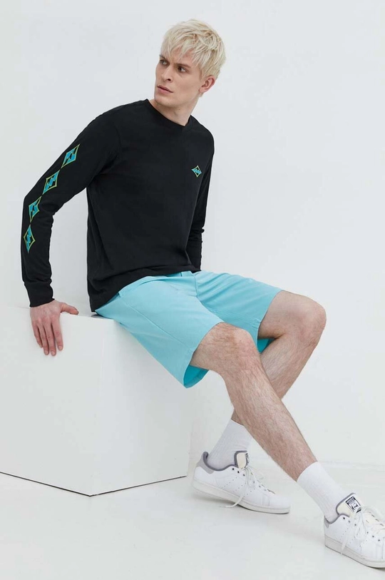 Billabong longsleeve bawełniany czarny