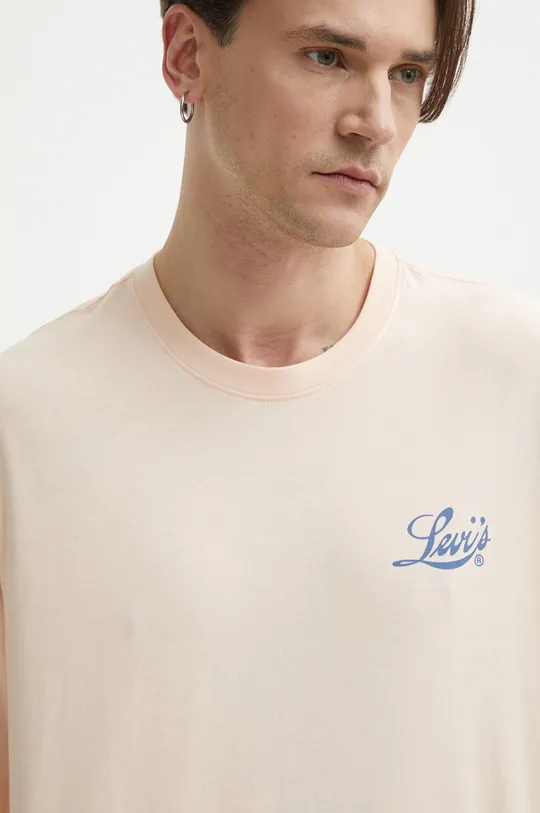 ružová Bavlnené tričko s dlhým rukávom Levi's